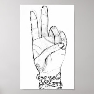 Póster Poster de Peace Hand