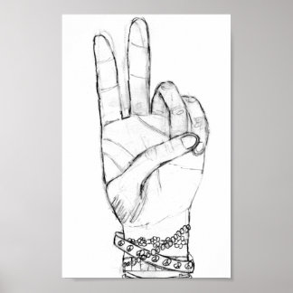 Póster Poster de Peace Hand