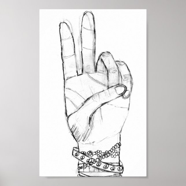Póster Poster de Peace Hand (Frente)