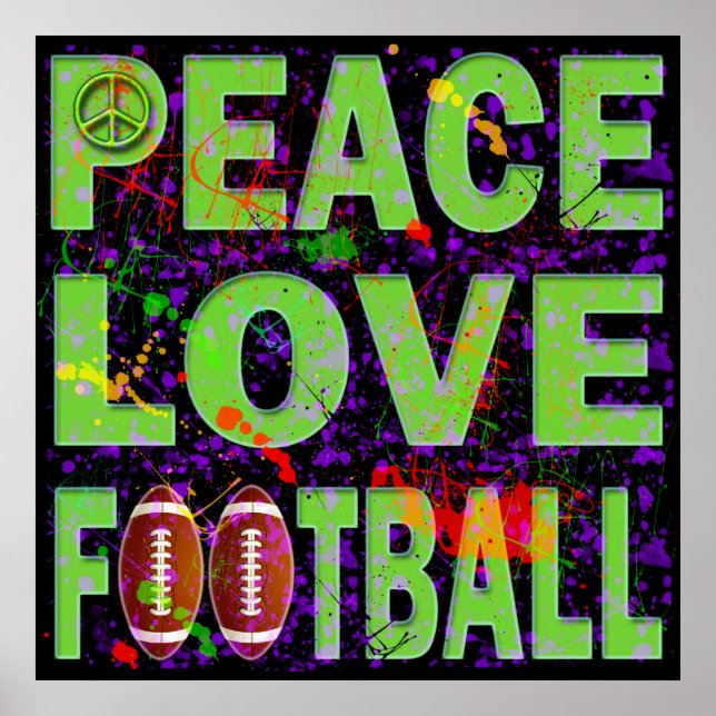 PÓSTER POSTER DE PEACE LOVE FOOTBALL (Frente)
