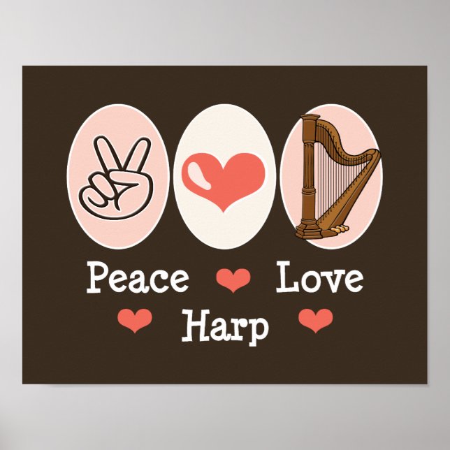 Póster Poster de Peace Love Harp (Frente)