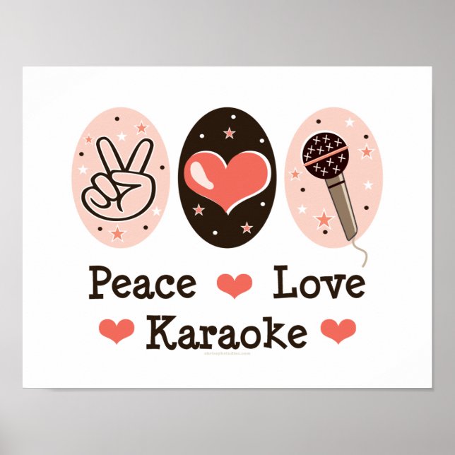 Póster Poster de Peace Love Karaoke (Frente)