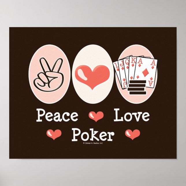 Póster Poster de Peace Love Poker (Frente)