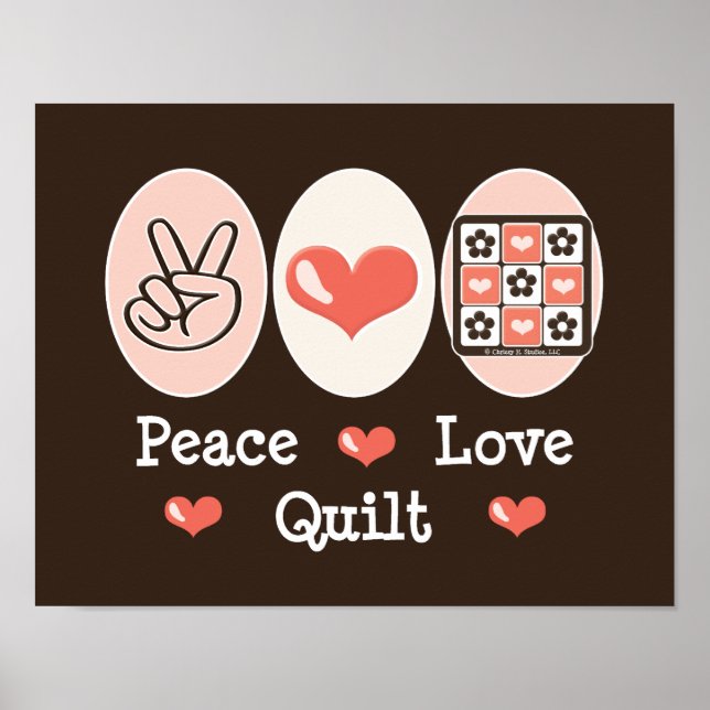 Póster Poster de Peace Love Quilt (Frente)