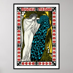 Póster Poster de Peacock de Art Nouveau, por Will H. Brad