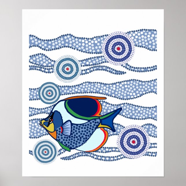 Póster Poster de peces aborígenes (Frente)