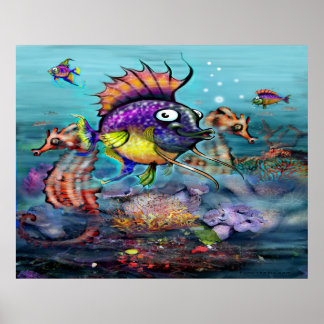 Póster Poster de peces arcoiris