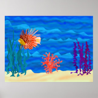 Póster Poster de peces leones