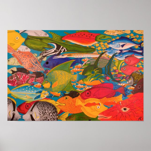 Póster Poster de peces tropicales (Frente)