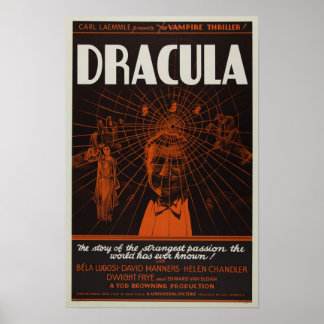 Póster Poster de película Drácula Vintage