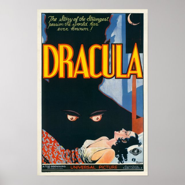 Póster Poster de película Drácula Vintage (Frente)