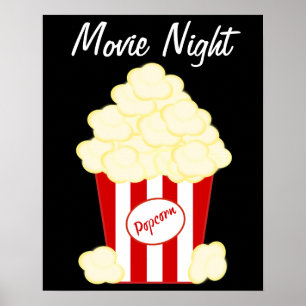 Póster Poster de películas de palomitas calientes clásica
