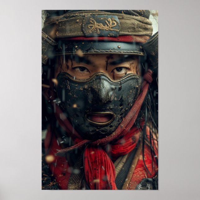 Póster Poster de películas de terror de Samurai Negro - E (Frente)