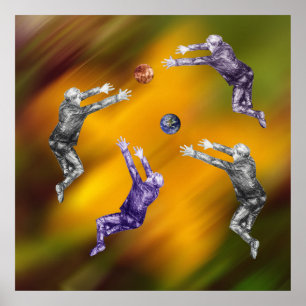 Póster Poster de pelota abstracta