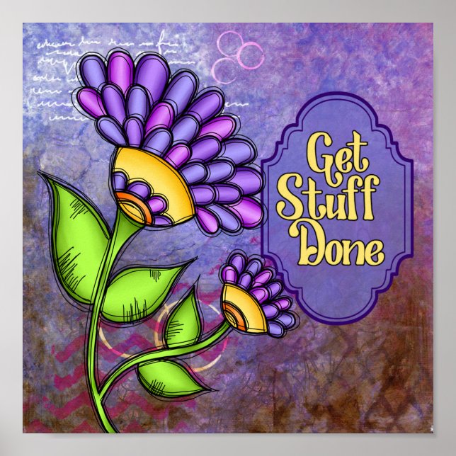 Póster Poster de pensamiento positivo vivo (Frente)