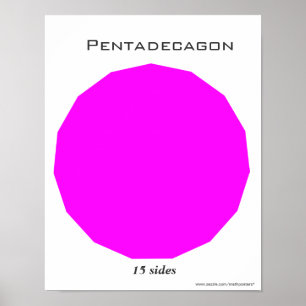Póster Poster de Pentadecagon del polígono