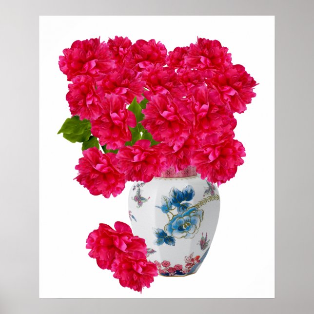 Póster Poster de Peonies Profundos (Frente)