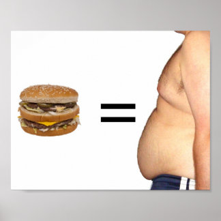 Póster Poster de pérdida de peso Comida rápida Alimentaci