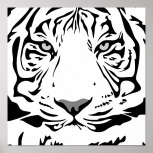 Póster Poster de perfil de tigre