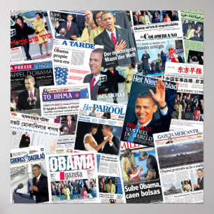 Póster Poster de periódico internacional inaugurado por O