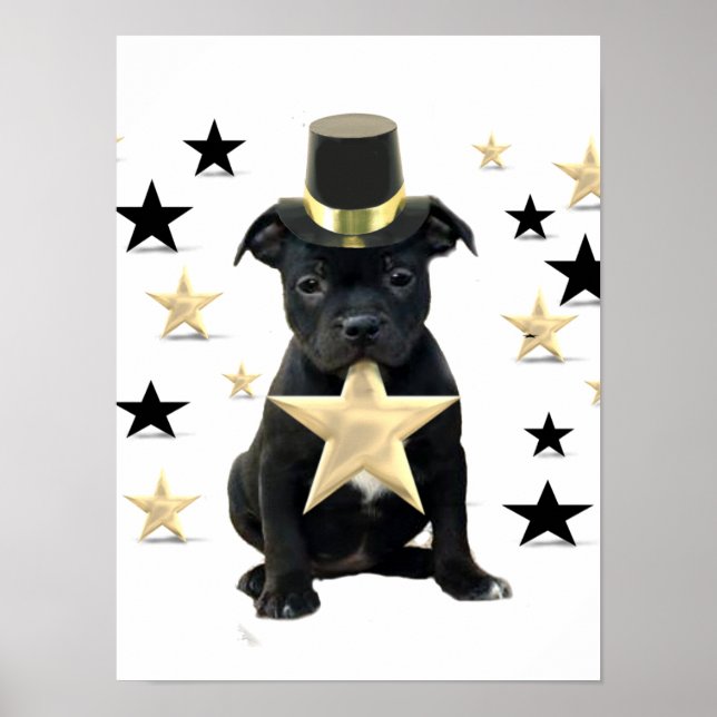 Póster Poster de perritos Staffordshire bull terrier (Frente)