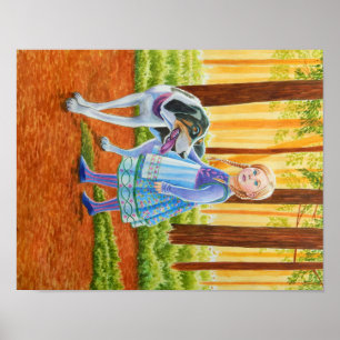 Póster Poster de Perro Azul y Hound