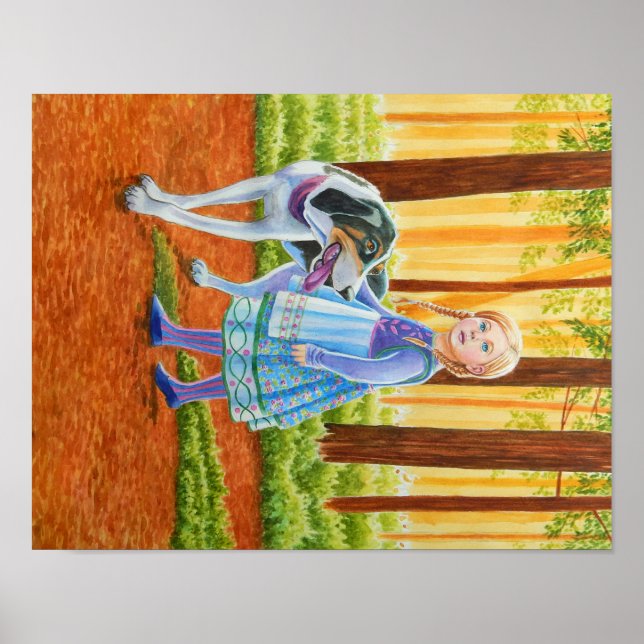 Póster Poster de Perro Azul y Hound (Frente)