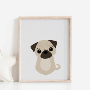 Póster Poster de Perro Cachorro Cachorro para Niñera y Ni