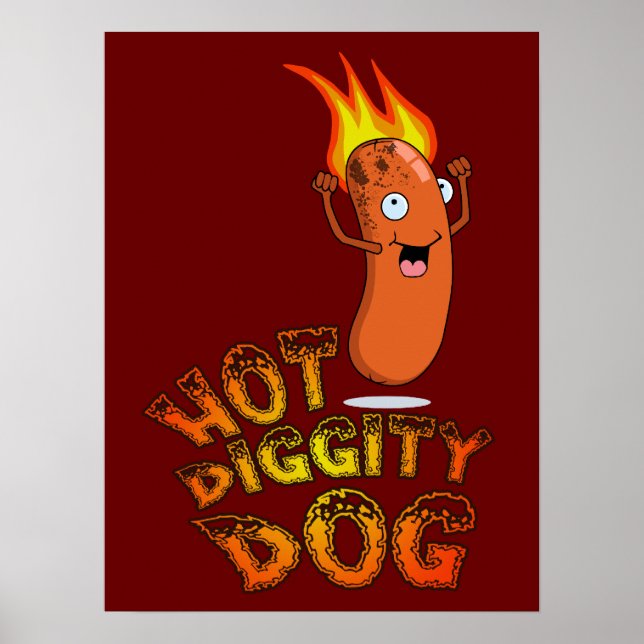 Póster Poster de Perro con Diggity Hot (Frente)