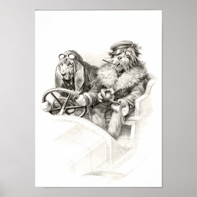 Póster Poster de perro de época (Frente)