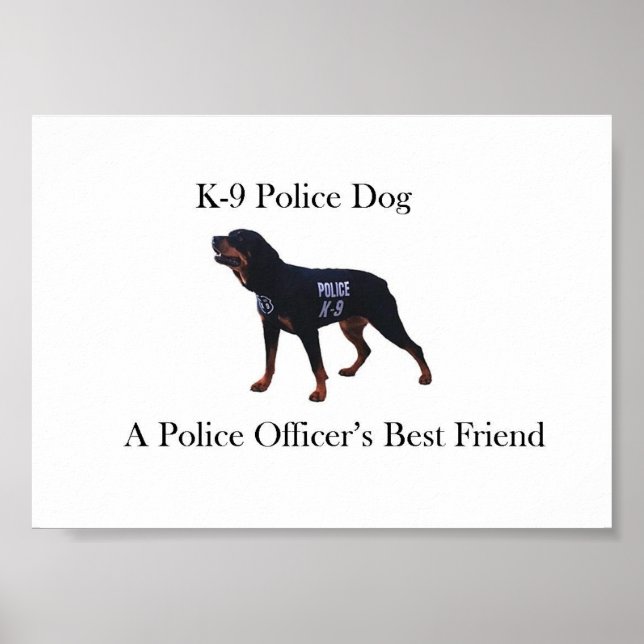 Póster Poster de perro de la policía K-9 (Frente)