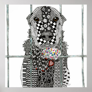 Póster Poster de perro de refugio animal 24" x 24"
