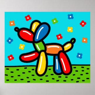 Póster Poster de perro globo