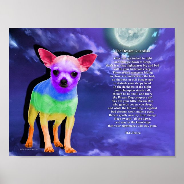 Póster Poster de perro soñador (Chihuahua) (Frente)