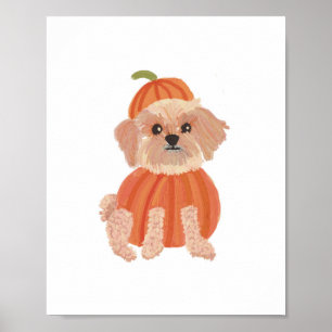 Póster Poster de perros de calabaza de Halloween