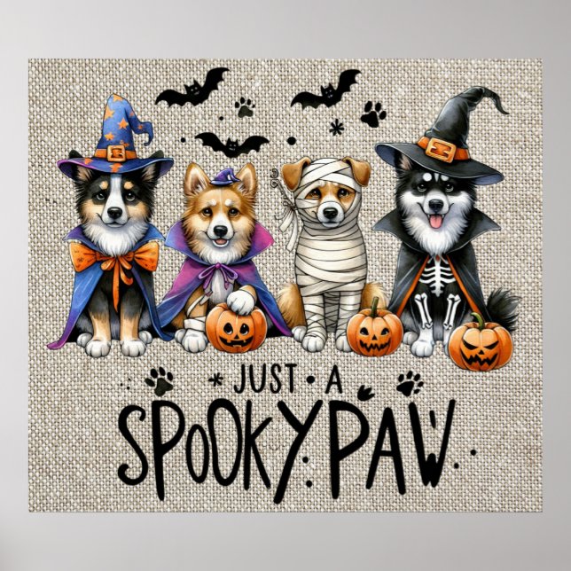 Póster Poster de perros de Halloween (Frente)