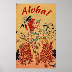 Póster Poster de perros tiki