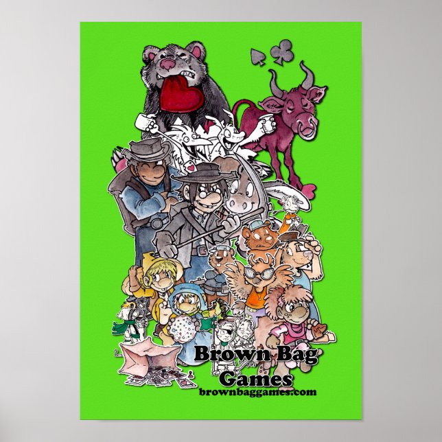 Póster Poster de personajes de los Juegos de Bolsa Marrón (Frente)