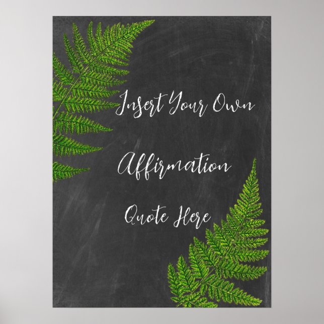 Póster Poster de personalizable crea tu propia afirmación (Frente)