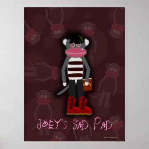 Póster Poster de Personalizable de caracteres de mono de 