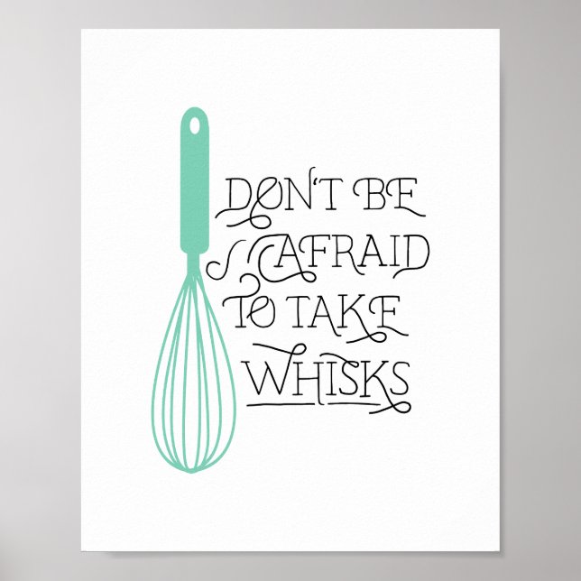 Póster Poster de PERSONALIZABLE de citas de Take Whisks (Frente)