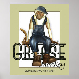 Póster Poster de Personalizable de mono de grasa