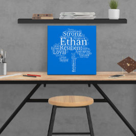 Póster Poster de Personalizable de nube de nombre Ethan