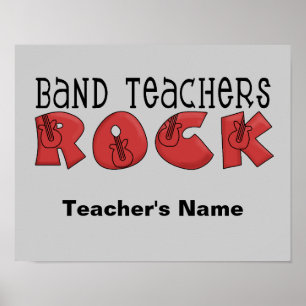 Póster Poster de Personalizable de profesores de banda