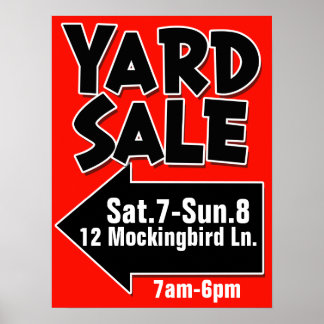 Póster Poster DE personalizable DE VENTA YARD