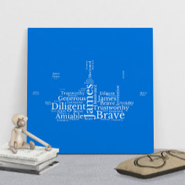 Póster Poster de Personalizable en la nube James Name