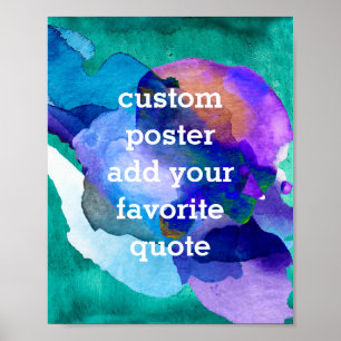 Póster poster de personalizado añada su propia acuarela d