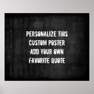 Póster poster de personalizado añada su propia cita carbó