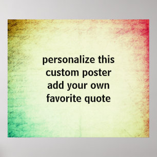 Póster poster de personalizado añada su propia tipografía