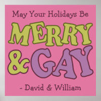Poster de personalizado de merry y gays